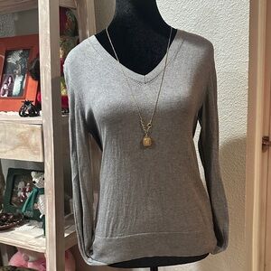 Banana Republic Gray V-Neck Sweater